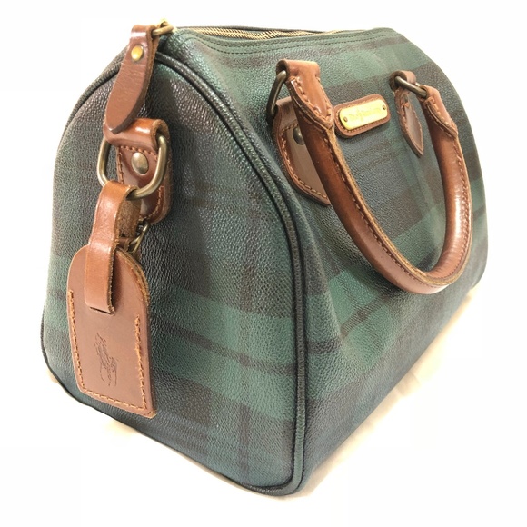 ralph lauren tartan bag